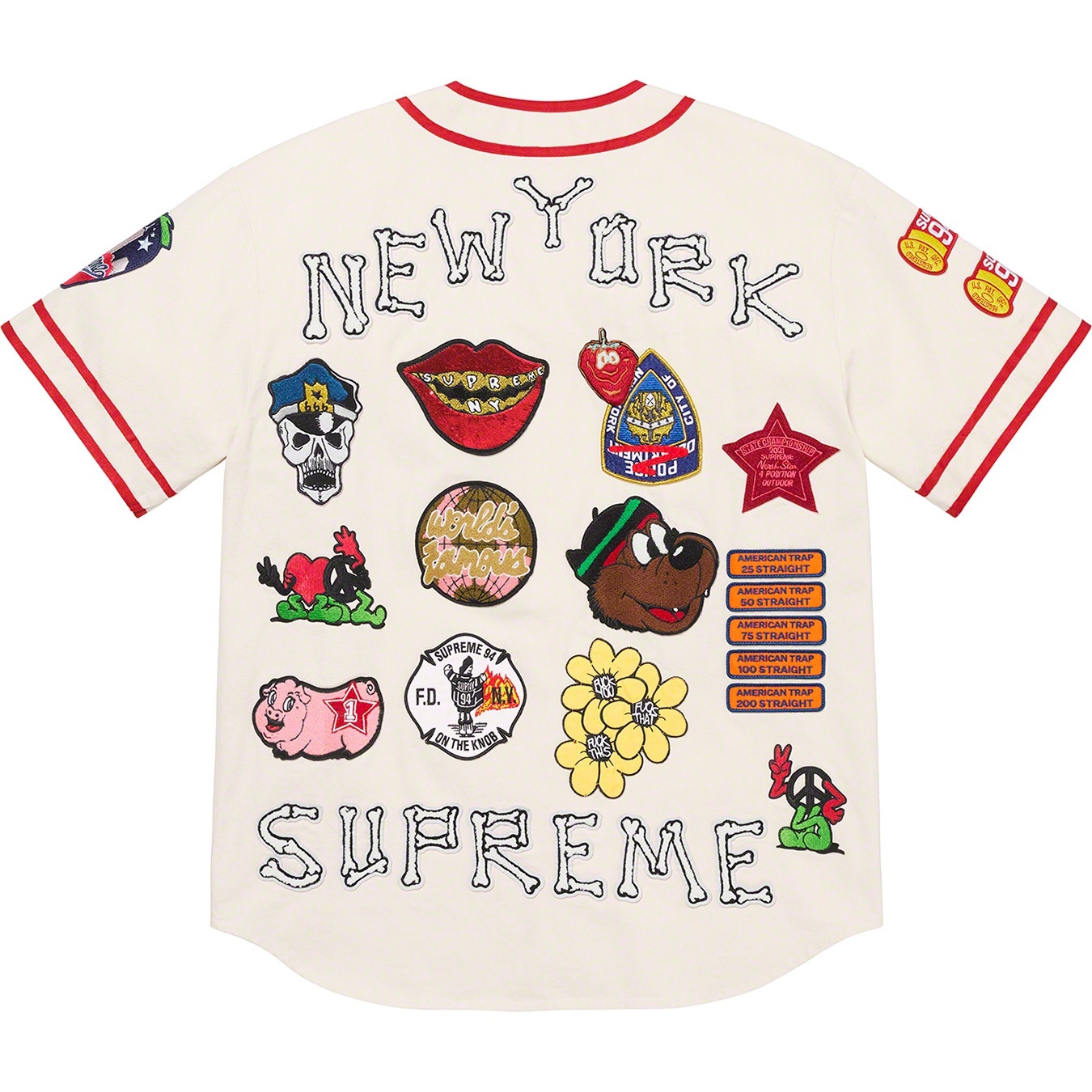 Patches Denim Baseball Jersey view 13